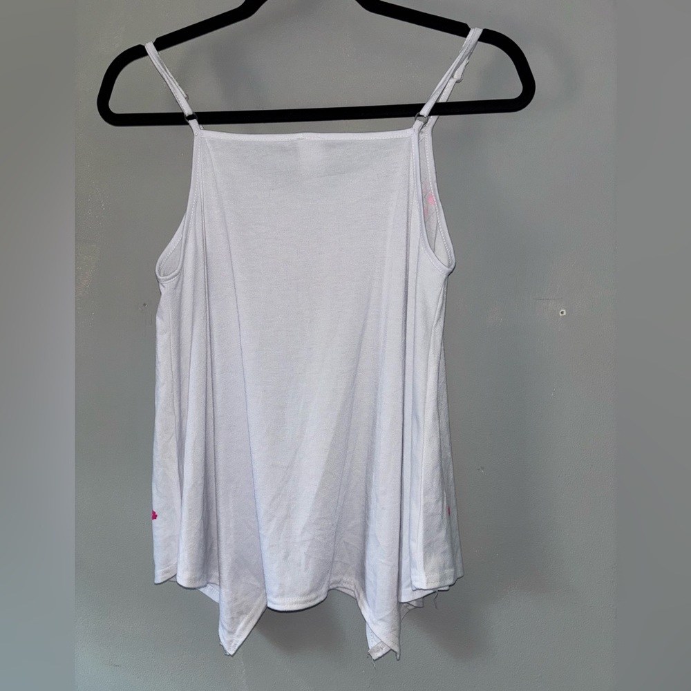 White Spaghetti Strap Women's Top